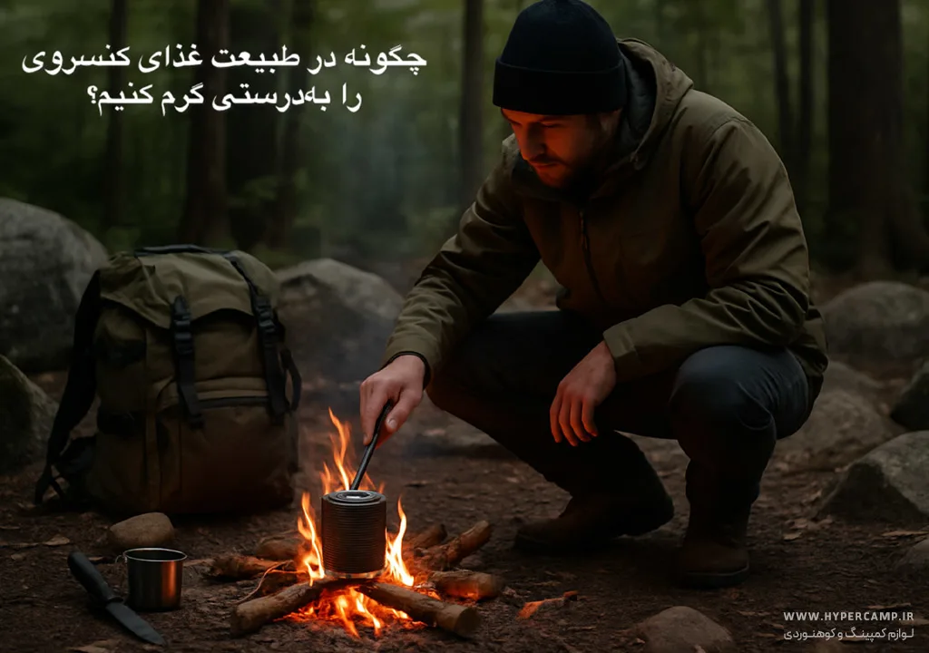 چگونه در طبیعت غذای کنسروی را به درستی گرم کنیم؟