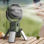 پنکه شارژی خورشیدی چندمنظوره مدل F6611 | پاور بانک + چراغ + پنل خورشیدی - Image 5
